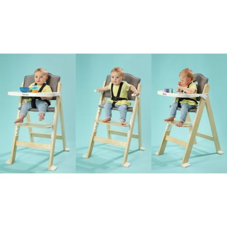 Scaun de masa, Lionelo, Floris, 3 in 1, Din Lemn, Transformabil, Reglabil pe inaltime in 4 pozitii, Suport picioare- 4 [17]