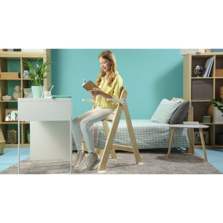 Scaun de masa, Lionelo, Floris, 3 in 1, Din Lemn, Transformabil, Reglabil pe inaltime in 4 pozitii, Suport picioare- 4 [29]