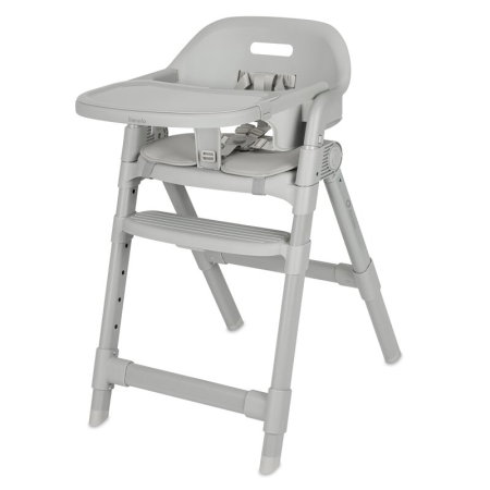 Ora mesei - Scaun de masa, Lionelo, Matt, 3 in 1, Pliabil, Cu tava detasabila, Cu centuri de siguranta in 5 puncte, Suport pentru picioare si sezut reglabile, Pana la 110 kg, 6 luni - adult, Gri