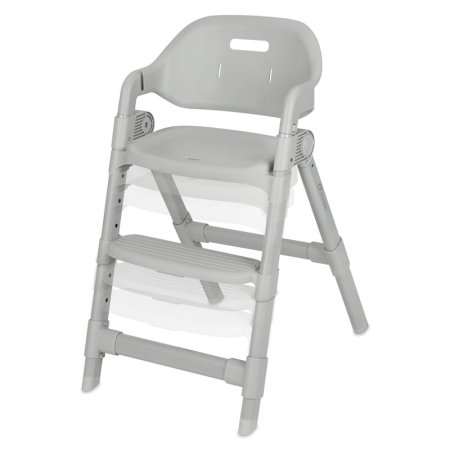 Scaun de masa, Lionelo, Matt, 3 in 1, Pliabil, Cu tava detasabila, Cu centuri de siguranta in 5 puncte, Suport pentru picioare si sezut reglabile, Pana la 110 kg, 6 luni - adult, Gri [8]