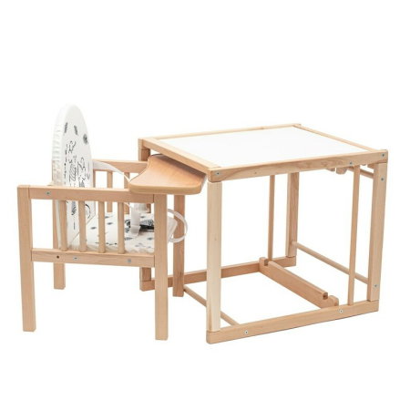 Scaun de masa, New Baby, 2 in 1, Transformabil in masuta si scaun, Din lemn, Inaltime 93 cm, Jerry [1]