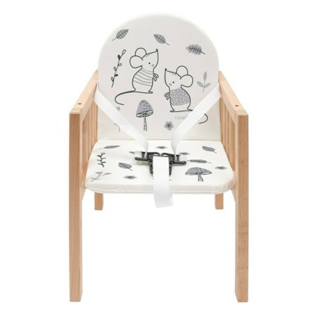 Scaun de masa, New Baby, 2 in 1, Transformabil in masuta si scaun, Din lemn, Inaltime 93 cm, Jerry [3]
