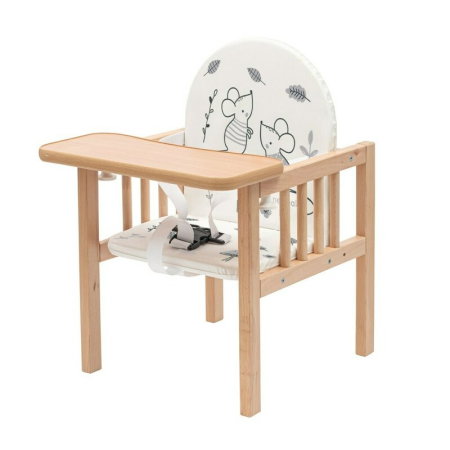Scaun de masa, New Baby, 2 in 1, Transformabil in masuta si scaun, Din lemn, Inaltime 93 cm, Jerry [2]
