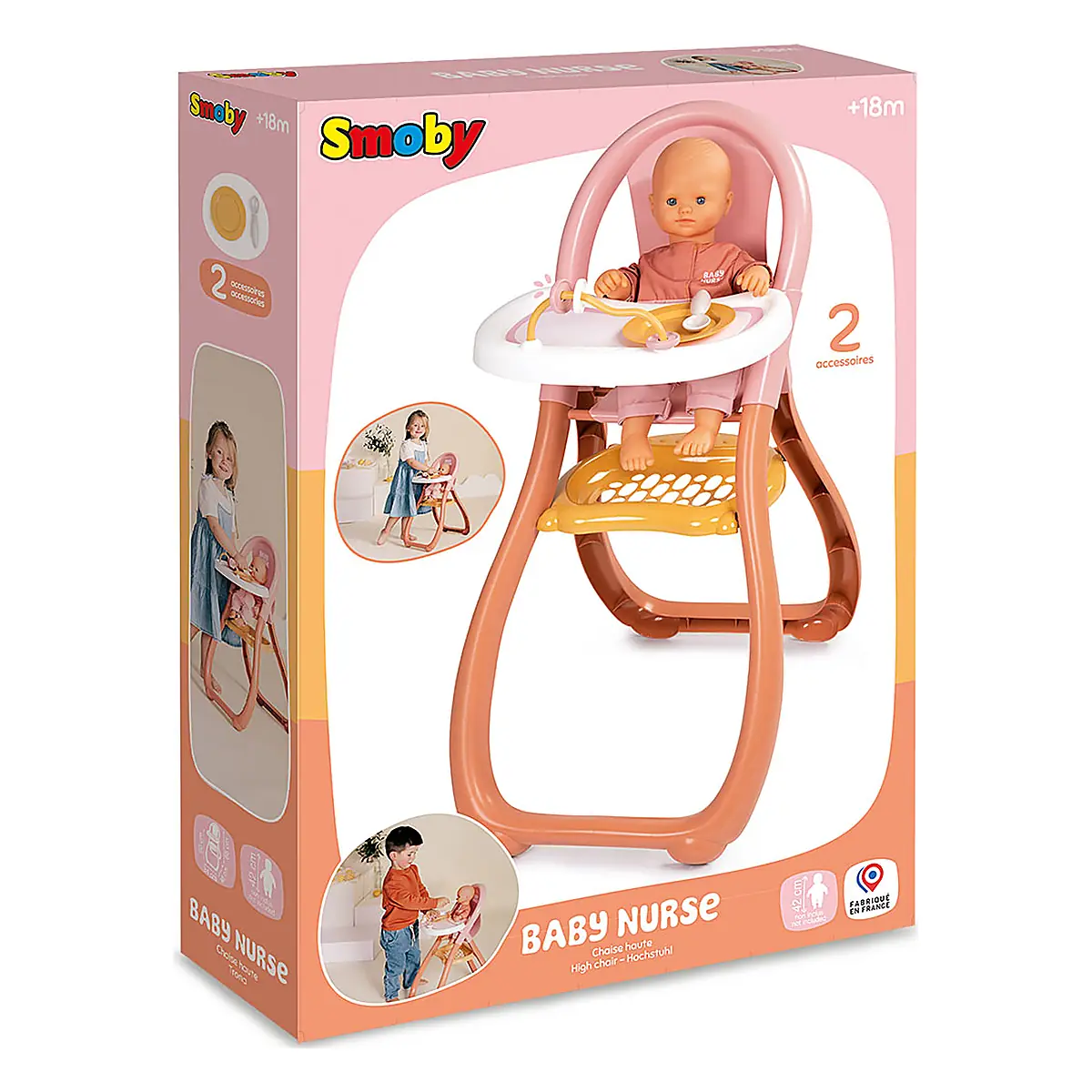 Scaun de masa pentru papusa Smoby Baby Nurse Highchair 2 ani + [5]