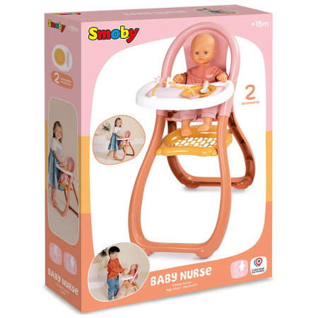 Scaun de masa pentru papusa Smoby Baby Nurse Highchair 2 ani + [5]