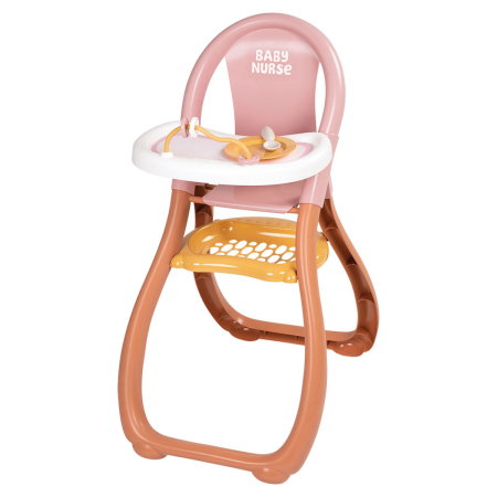 Mobilier pentru papusi - Scaun de masa pentru papusa Smoby Baby Nurse Highchair 2 ani +