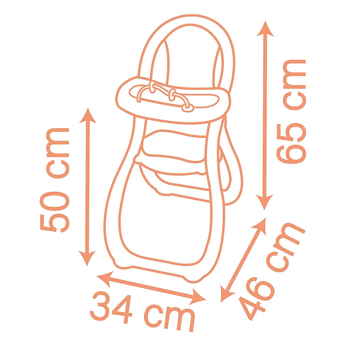 Scaun de masa pentru papusa Smoby Baby Nurse Highchair 2 ani + [1]