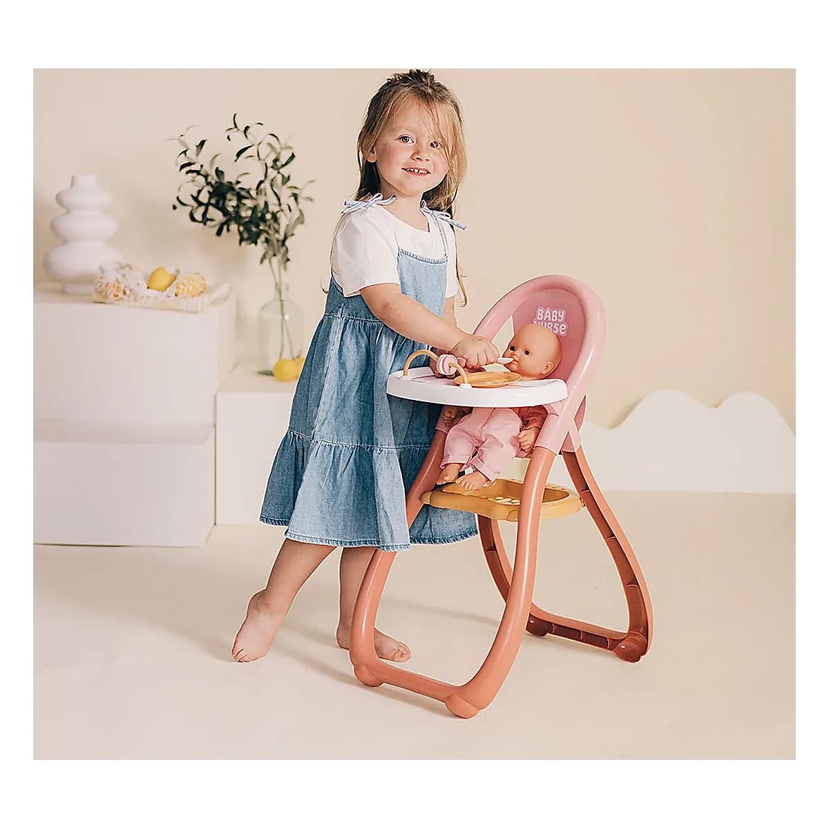 Scaun de masa pentru papusa Smoby Baby Nurse Highchair 2 ani + [4]