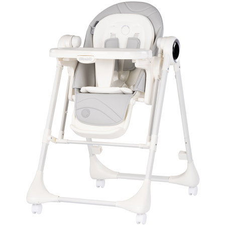 Ora mesei - Scaun de masa si leagan electric Chipolino Master Class 2 in 1, pana la 15 kg, spatar reglabil, inaltime reglabila, functie bluetooth, pliere compacta, Cashmere