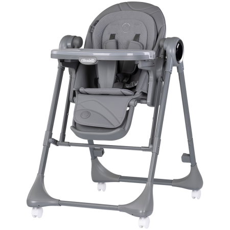 Ora mesei - Scaun de masa si leagan electric Chipolino Master Class 2 in 1, pana la 15 kg, spatar reglabil, inaltime reglabila, functie bluetooth, pliere compacta, Charcoal