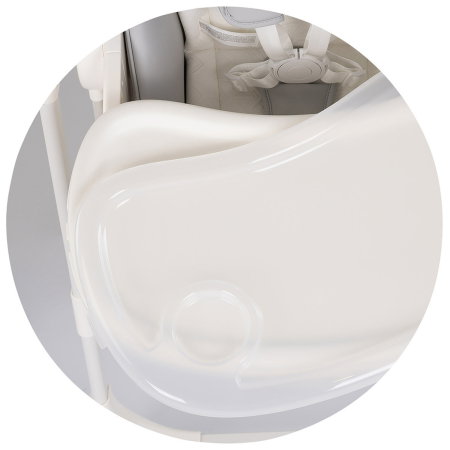 Scaun de masa si leagan electric Chipolino Master Class 2 in 1, pana la 15 kg, spatar reglabil, inaltime reglabila, functie bluetooth, pliere compacta, Cashmere [8]