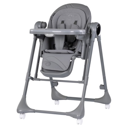 Balansoare si leagane bebelusi - Scaun de masa si leagan electric Chipolino Master Class 2 in 1, pana la 15 kg, spatar reglabil, inaltime reglabila, functie bluetooth, pliere compacta, Charcoal