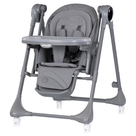 Scaun de masa si leagan electric Chipolino Master Class 2 in 1, pana la 15 kg, spatar reglabil, inaltime reglabila, functie bluetooth, pliere compacta, Charcoal [1]