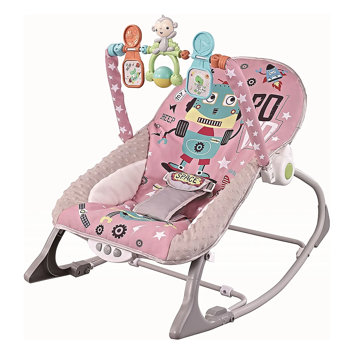 Camera copilului - Scaunel balansoar Chipolino Baby Spa, Pink 0 luni