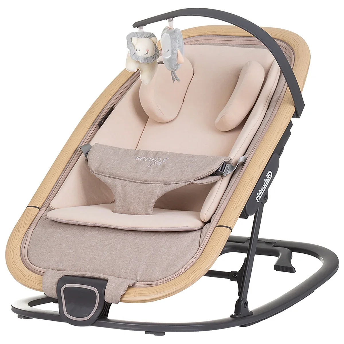 Camera copilului - Scaunel balansoar Chipolino Senso biscotta wood 6 luni