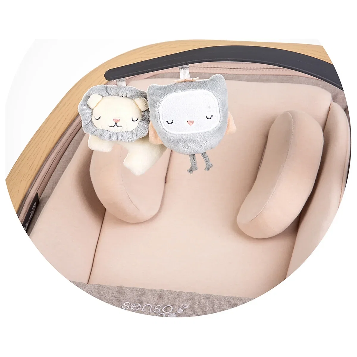 Scaunel balansoar Chipolino Senso biscotta wood 6 luni [5]