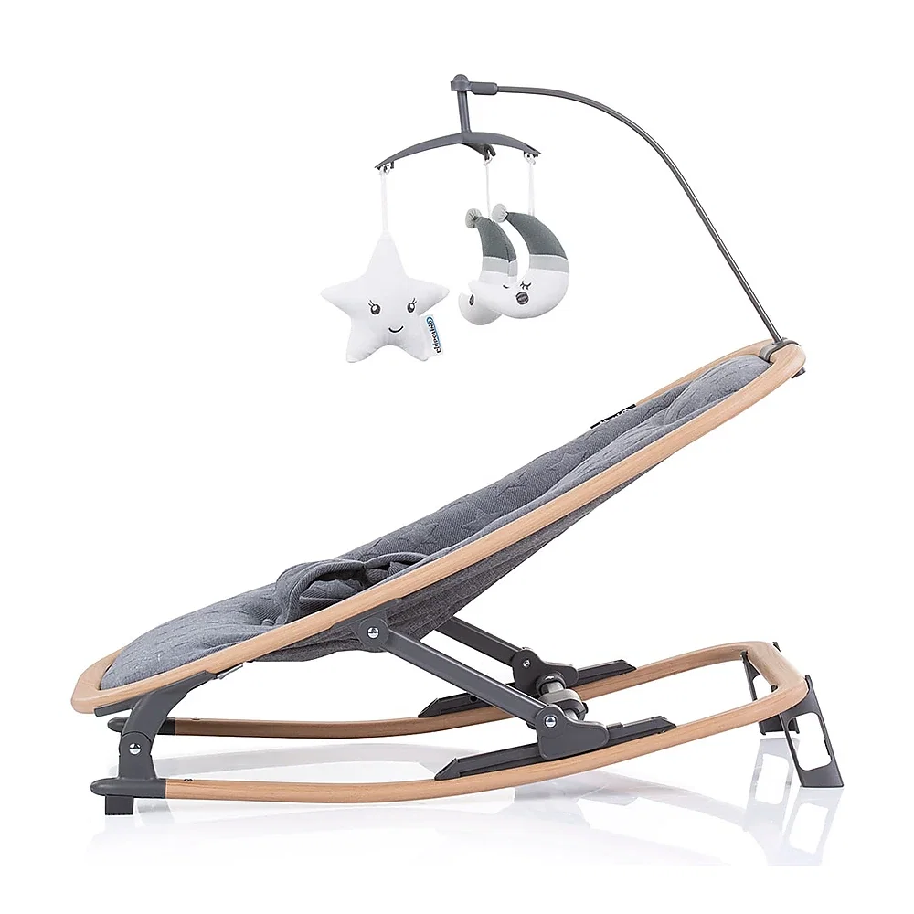 Scaunel balansoar Chipolino Velvet graphite wood 6 luni [3]