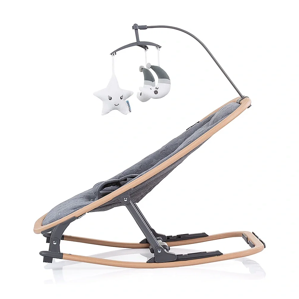 Scaunel balansoar Chipolino Velvet graphite wood 6 luni [1]