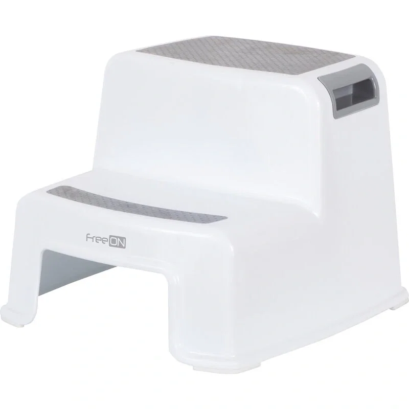 Trepte inaltatoare - Scaunel Inaltator WC in Doua Trepte, FreeON, White & Grey