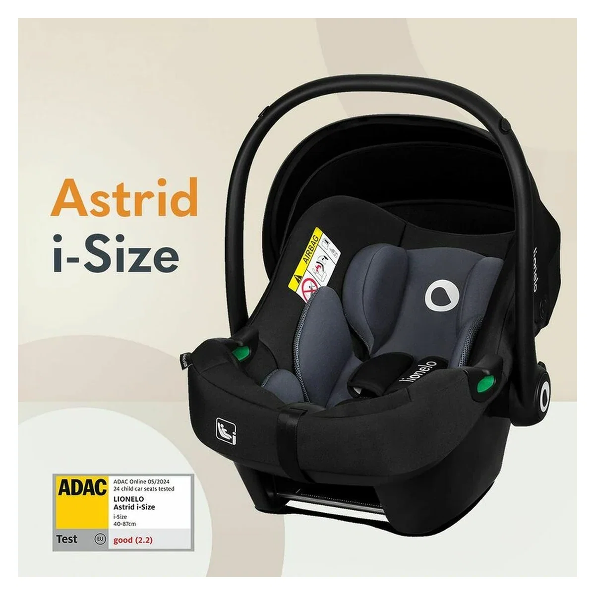 Scoica auto, Lionelo, i-Size Astrid, 0-13 Kg, 40-87 cm, Testat ADAC 6 luni [18]