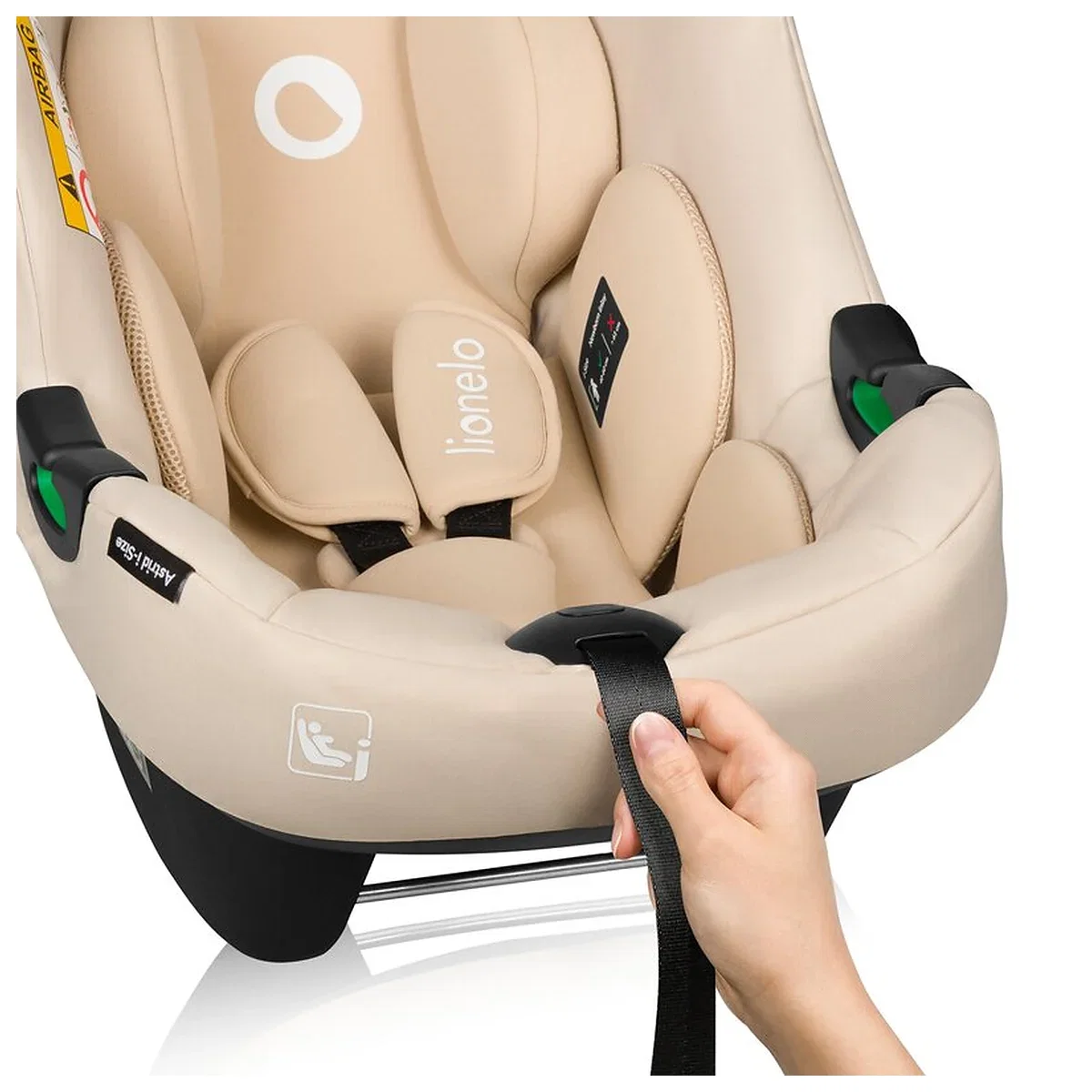 Scoica auto, Lionelo, i-Size Astrid, 0-13 Kg, 40-87 cm, Testat ADAC, Bej [11]