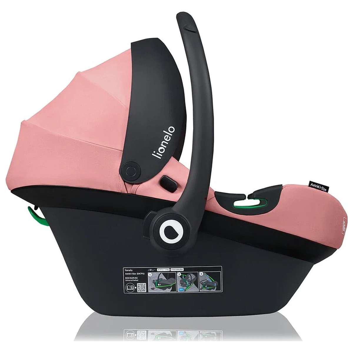 Scoica auto, Lionelo, i-Size Astrid, 0-13 Kg, 40-87 cm, Testat ADAC, Roz [9]