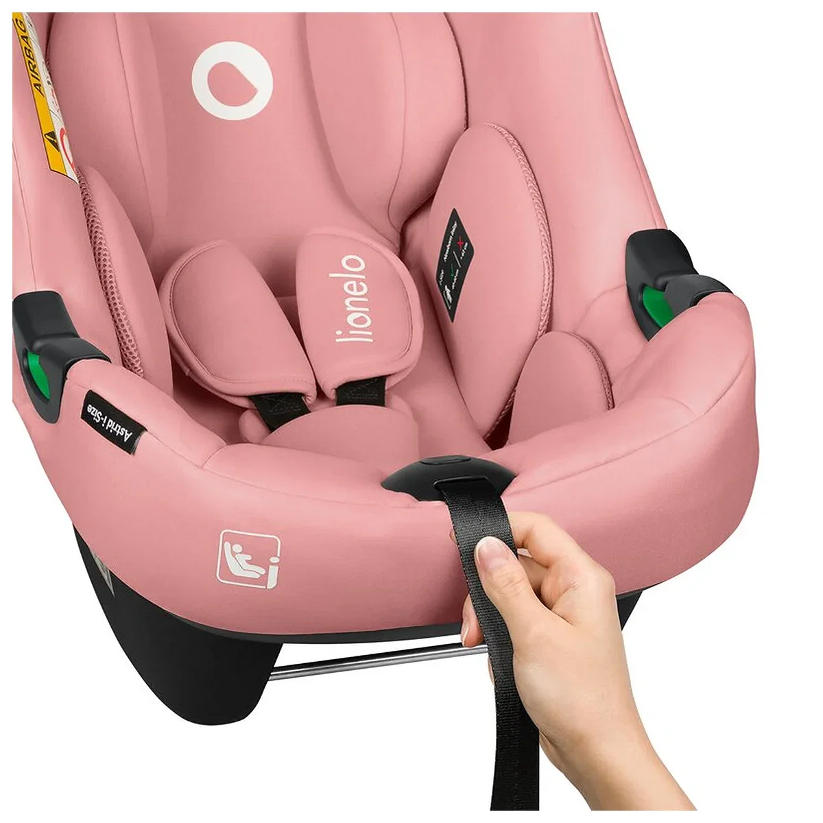 Scoica auto, Lionelo, i-Size Astrid, 0-13 Kg, 40-87 cm, Testat ADAC, Roz [11]