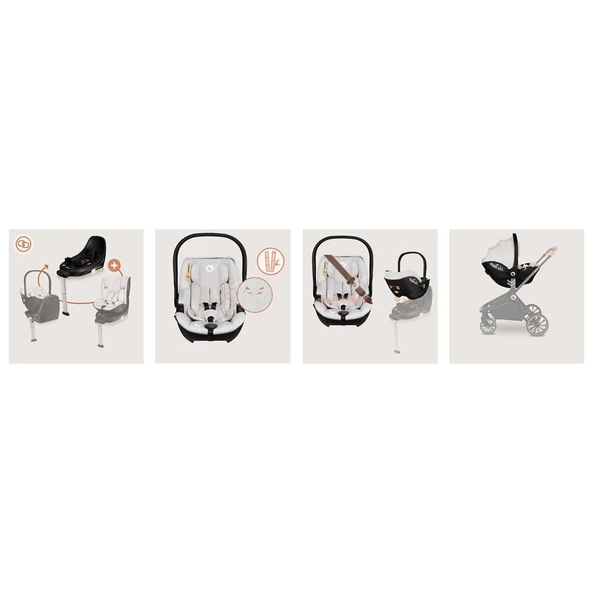 Scoica auto, Lionelo, Moxie, i-Size, Include baza rotativa 360 cu picior de fixare, 40-87 cm, Tetiera reglabila, [29]