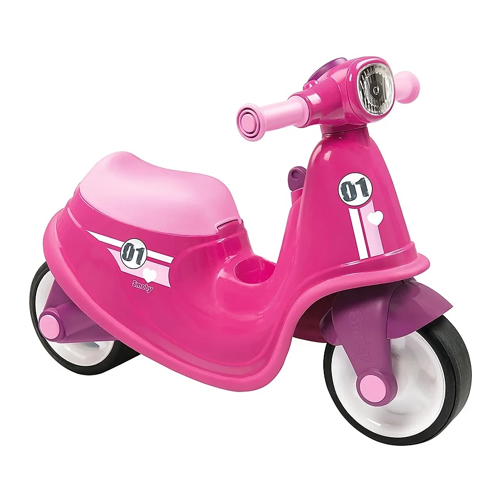 Masinute de impins pentru copii - Scooter Ride-On pink Smoby 5 ani