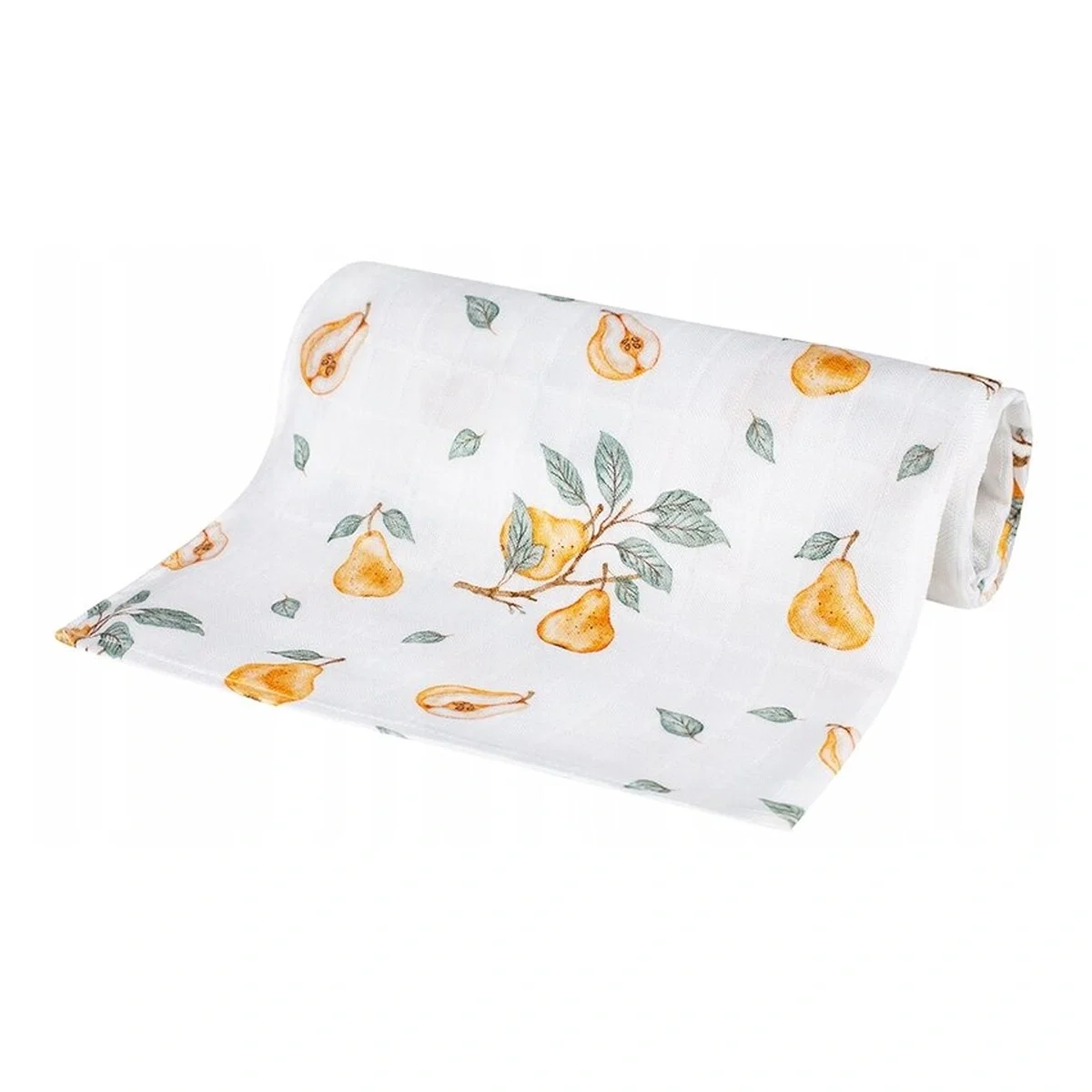 Museline si scutece - Scutec din bambus, Bocioland, Pears, 75x75 cm, Multicolor 0 luni+