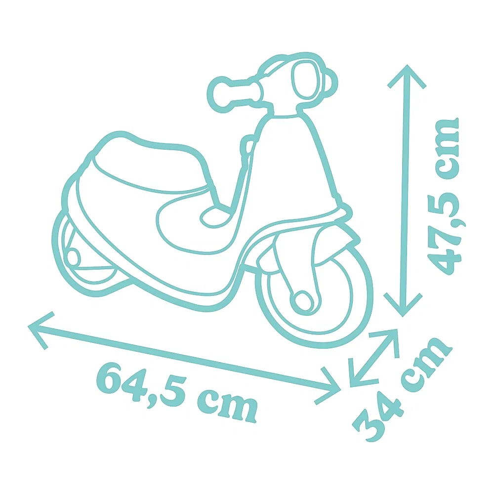 Scuter Smoby Scooter Ride-On albastru 5 ani [1]