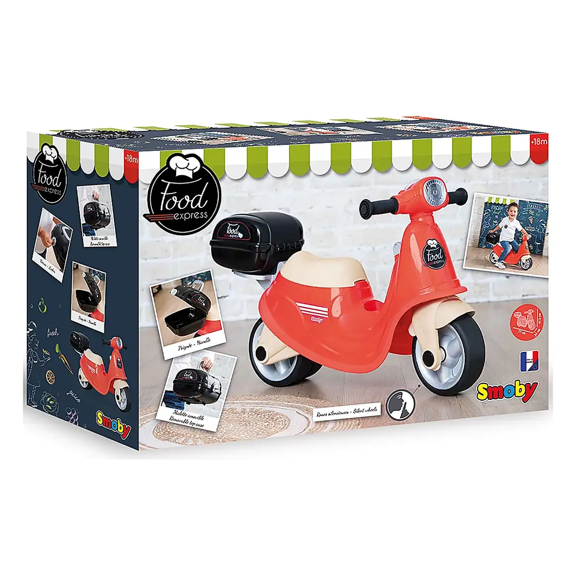 Scuter Smoby Scooter Ride-On Food Express, Rosu 5 ani [9]