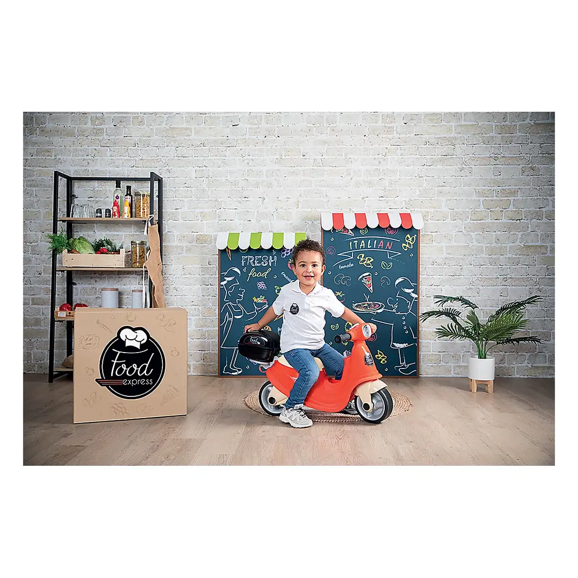Scuter Smoby Scooter Ride-On Food Express, Rosu 5 ani [4]