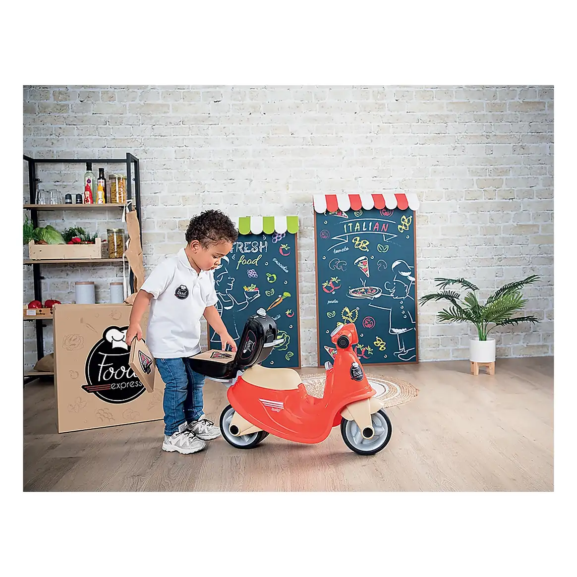 Scuter Smoby Scooter Ride-On Food Express, Rosu 5 ani [5]