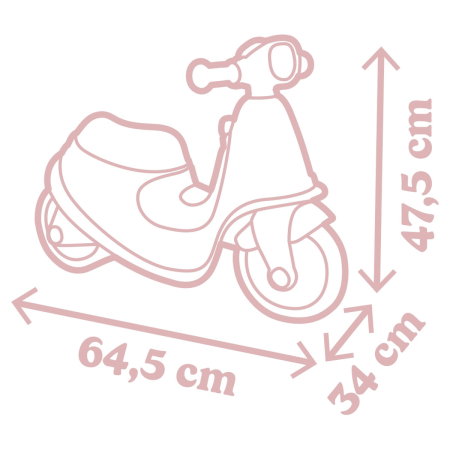 Scuter Smoby Scooter Ride-On roz 5 ani [1]