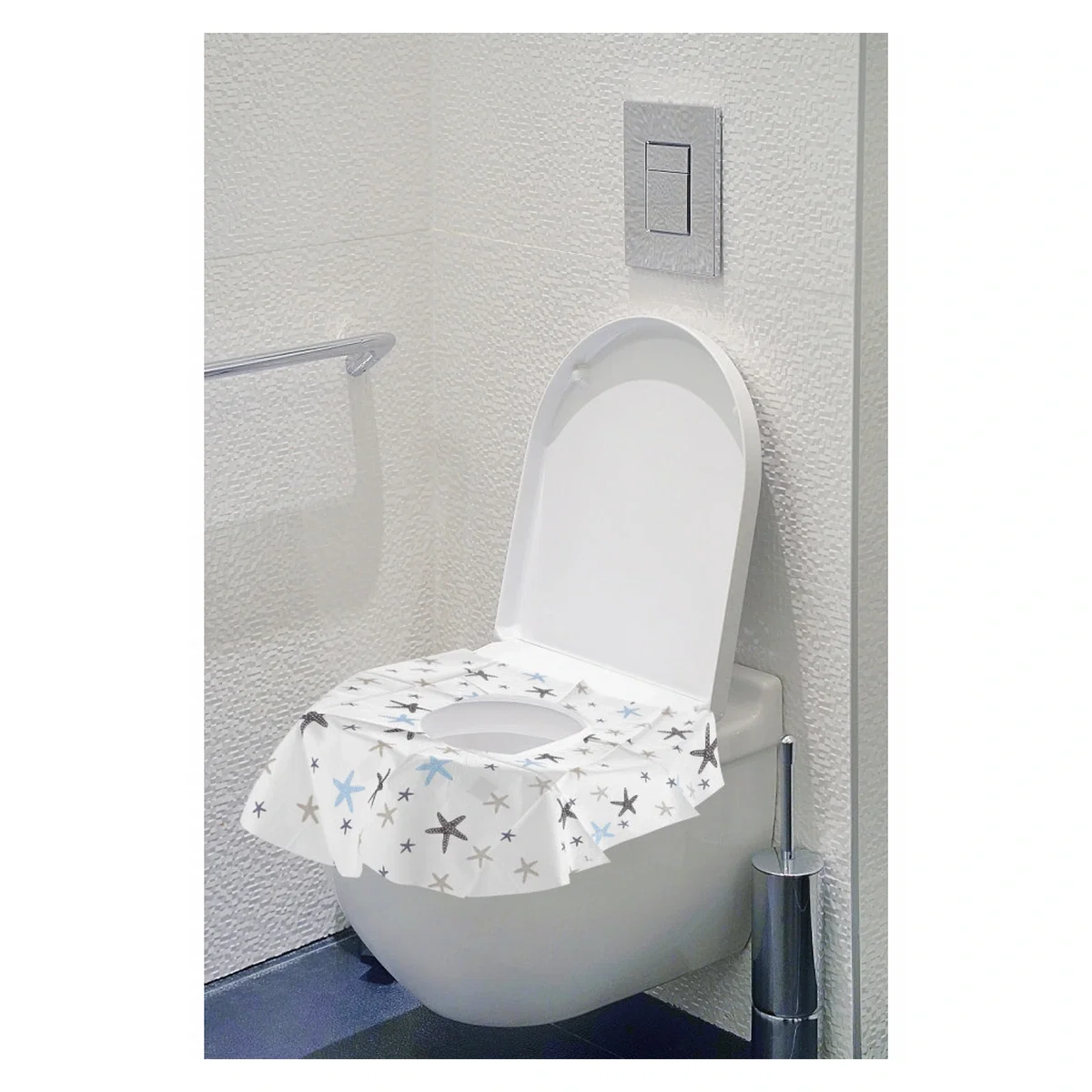 Olite si reductoare toaleta - Set 10 protectii igienice de unica folosinta pentru colac toaleta BabyJem 2 ani+