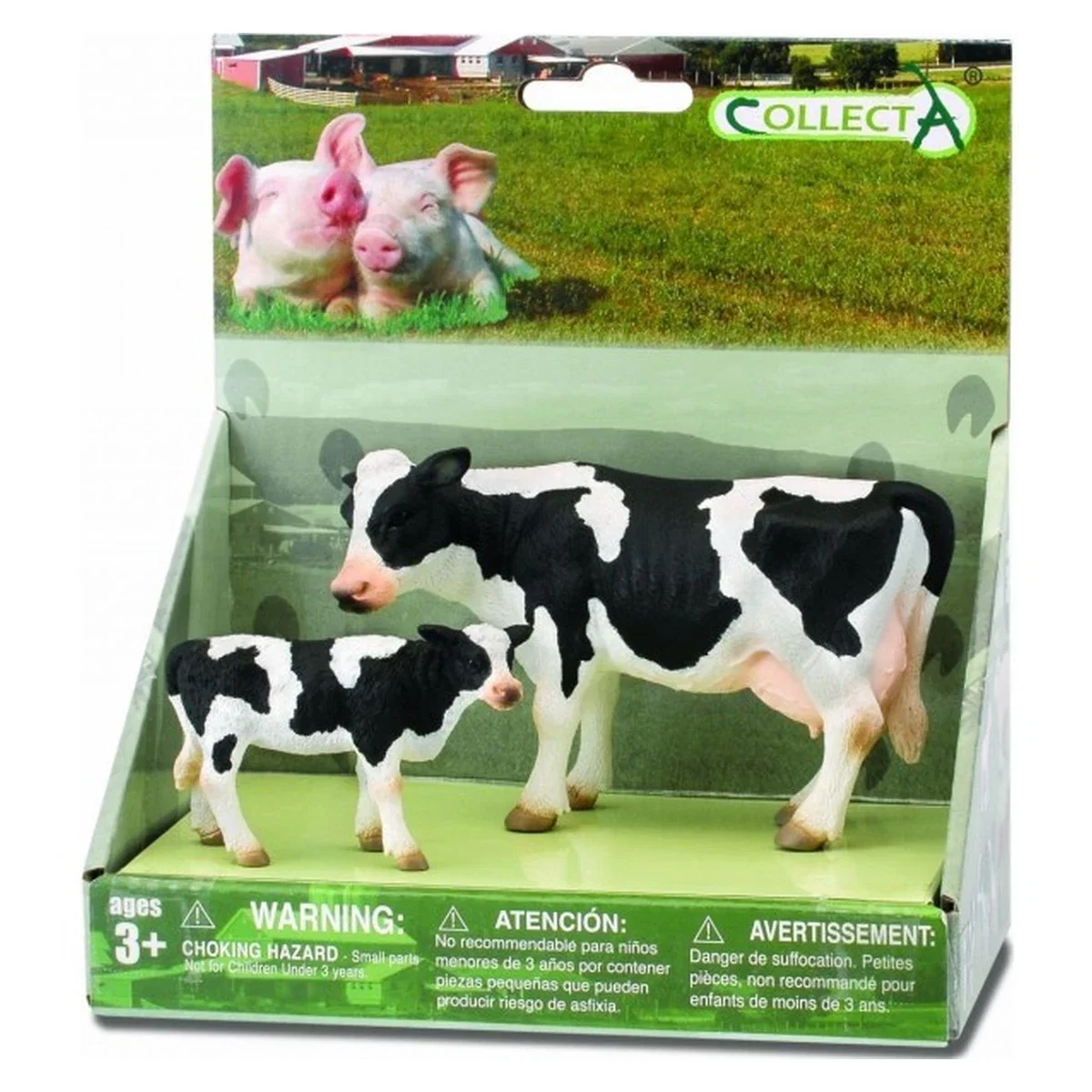 Viata la ferma - Set 2 figurine animale de ferma,vacute Collecta
