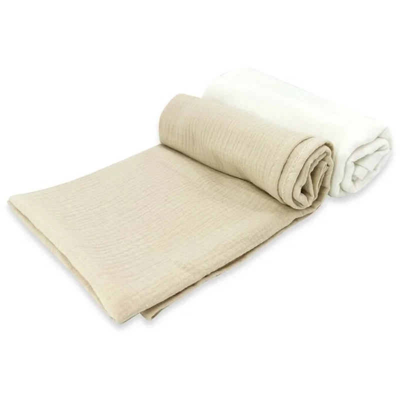 Museline si scutece - Set 2 museline, MimiNu, Multifunctionale, Din bumbac certificat Oeko Tex Standard 100,80x80 cm, Warm beige and Cream