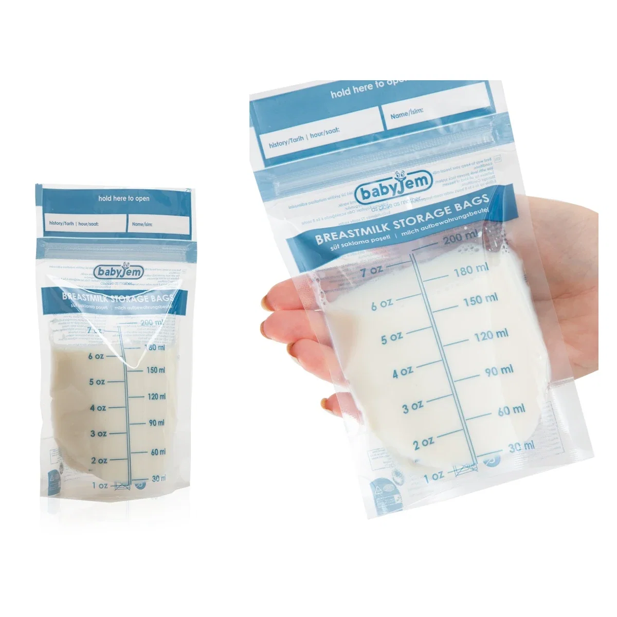 Set 25 pungi pentru stocarea laptelui matern BabyJem 0luni + [3]