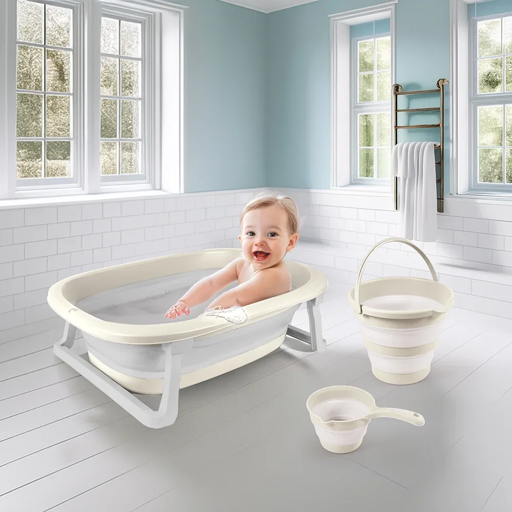 Set 3 in 1 cu cadita pliabila - Bej Dolu Nuve 6 luni+ [1]