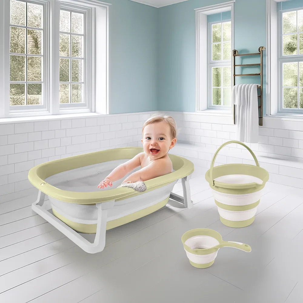 Set 3 in 1 cu cadita pliabila - Verde eco Dolu Nuve 6 luni+ [4]