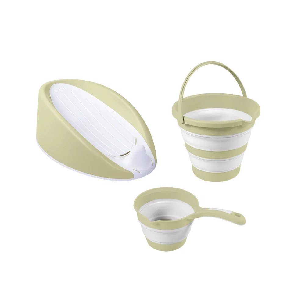 Suporturi si scaune baita - Set 3 in 1 cu suport anatomic pentru cadita - Verde Eco Dolu Nuve 6 luni+