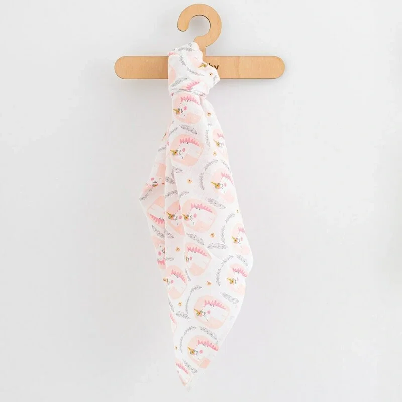 Set 3 scutece, New Baby, Multifunctionale, bumbac 100%, 70x80 cm, Girl 0 luni+ [2]