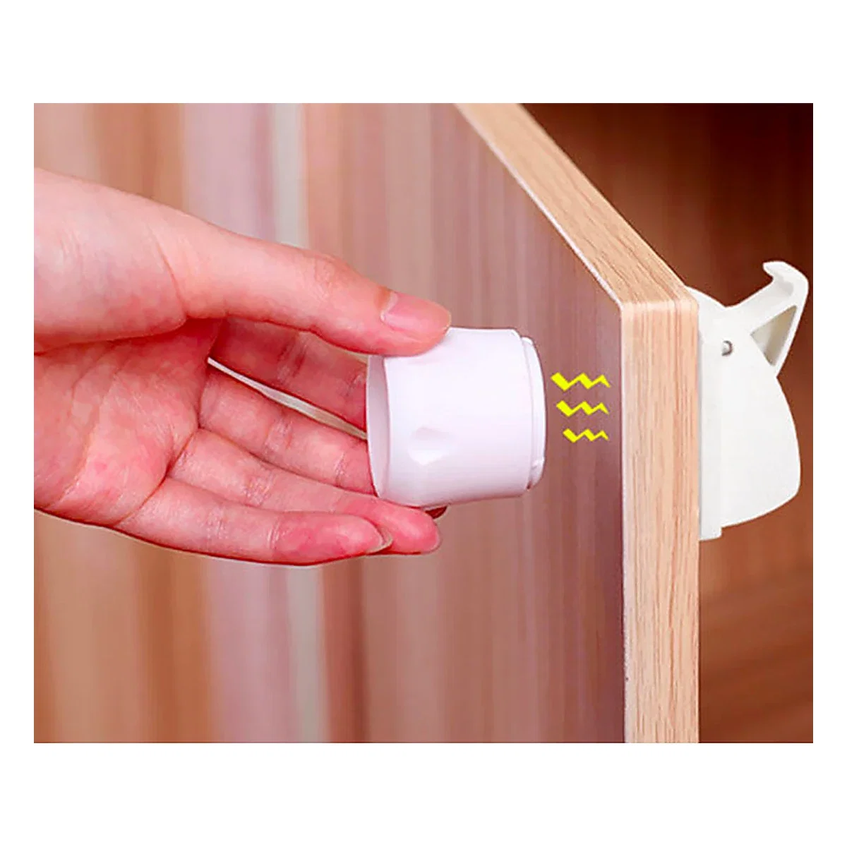 Set 3 sigurante magnetice pentru usi de dulapuri si sertare BabyJem [5]