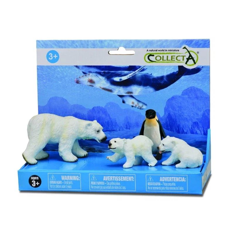 Set figurine - Set 4 figurine Ursi polari si pinguin Collecta 3 ani +