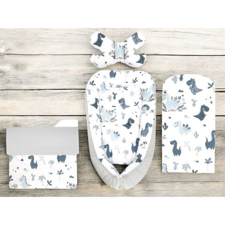 Set 4 in 1 Cosulet bebelus, MimiNu, Baby Cocoon 75x55 cm, Husa bumbac, Din bumbac certificat Oeko Tex Standard 100, Cu [2]