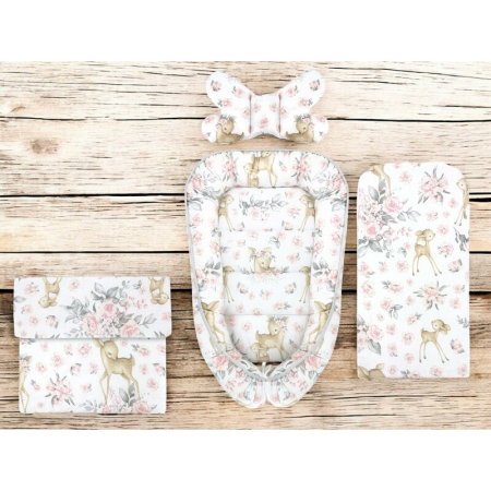 Set 4 in 1 Cosulet bebelus, MimiNu, Baby Cocoon 75x55 cm, Husa bumbac, Din bumbac certificat Oeko Tex Standard 100, Cu [2]