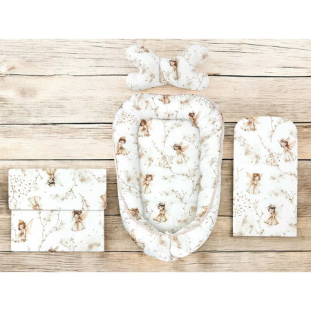 Set 4 in 1 Cosulet bebelus, MimiNu, Baby Cocoon 75x55 cm, Husa bumbac, Din bumbac certificat Oeko Tex Standard 100, Cu [3]
