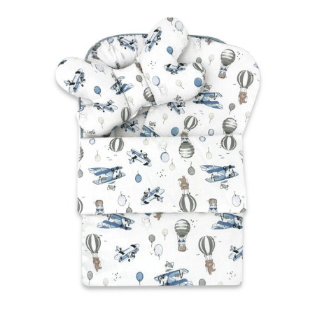 Set 4 in 1 Cosulet bebelus, MimiNu, Baby Cocoon 75x55 cm, Husa bumbac, Din bumbac certificat Oeko Tex Standard 100, Cu [1]