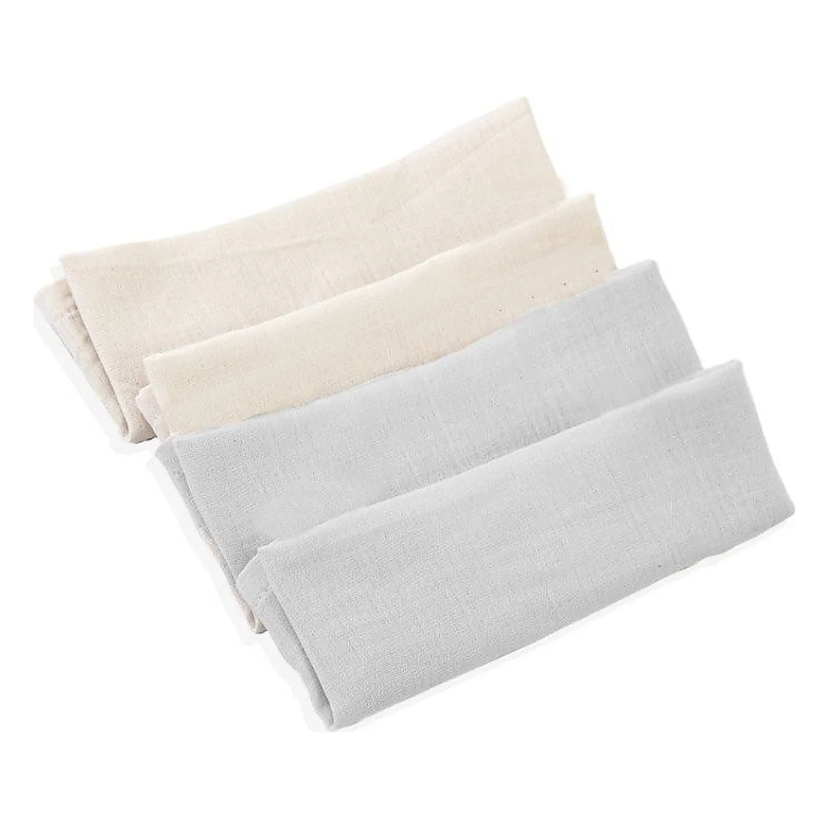 Museline si scutece - Set 4 prosopele din muselina, BabyJem, 25x25 cm, Gri 0 luni
